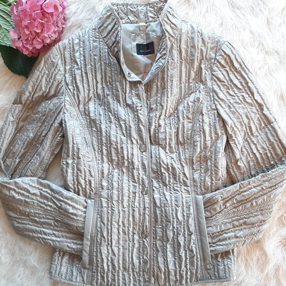 Fuchs Schmitt metallic light camel Quilted Jacket Size:  S/M - Picture 2 of 10